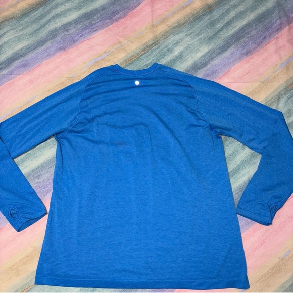 Lululemon Metal Vent Tech Long Sleeve T- Shirt Athletic Blue Men’s Size 2XL - Picture 3 of 8